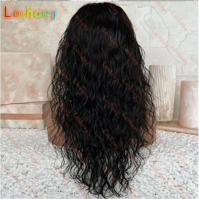 Глубокая волна Полные парики шнурка Человеческие волосы Малайзийские вьющиеся полные кружевные человеческие волосы Влажные волнистые волнистые бесклеевые кружевные парики для женщин