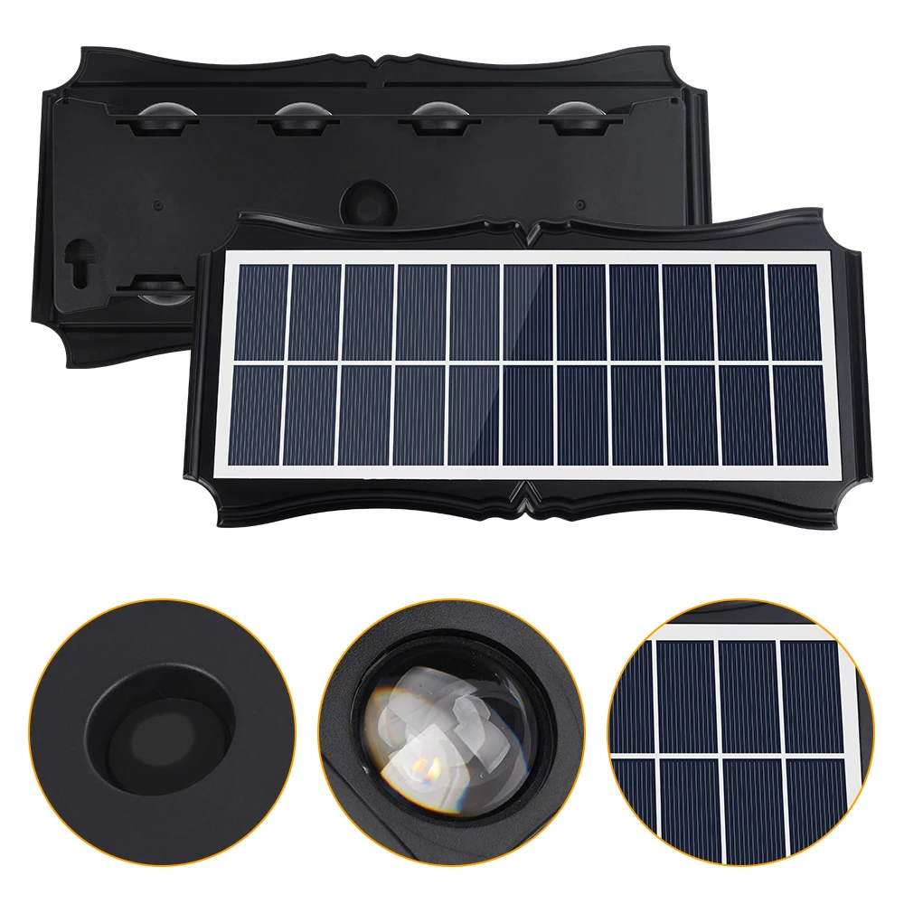 Solar wall washer light, wall light, outdoor garden garden landscape waterproof IP65, up and down luminous Optical lens