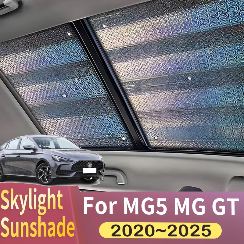 Sunroof Sunshade Suitable For MG5 MG GT 2020 2021 2022 2023 2024 2025 Car Panoramic Roof 1x Heat Shield Window Sunshade Anti-UV