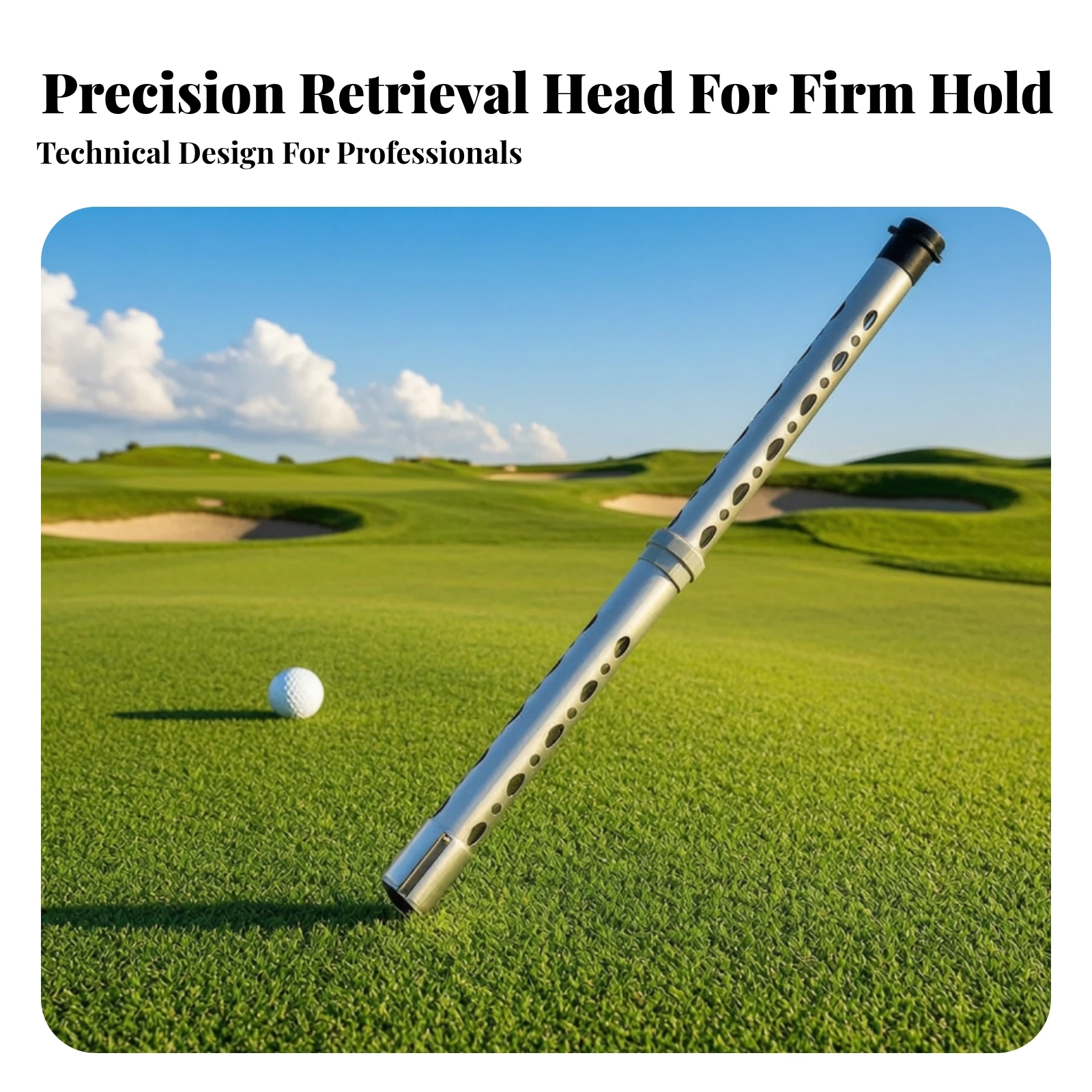 Convenient Golf Ball Shag Tube Lightweight Aluminum Construction Detachable Two-Section Design Golf Ball Retriever Tube