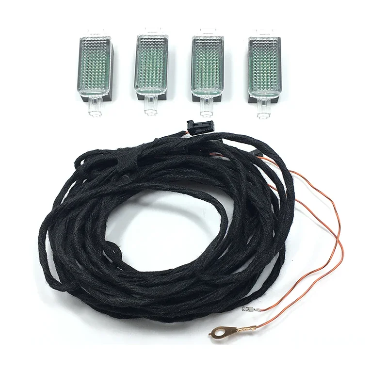 Oryginalne 4PCS LED wewnętrzne światła i kabel do golfa Jetta MK5 MK6 Passat B6 B7 Tiguan Octavia Leon 3AD 947 409 — zdjęcie 2
