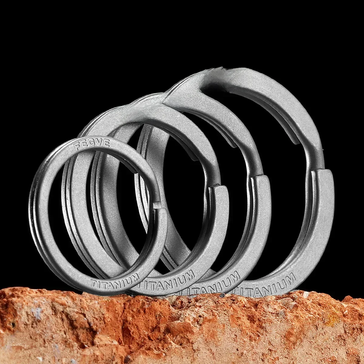 Echte Titan Männer Schlüssel ring flache Schlüssel anhänger Ringe Halter Auto leichte Schlüssel bund