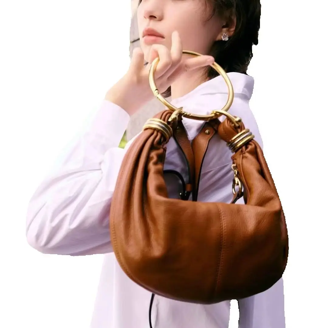 

Классическая сумка-браслет через плечо на осень, мягкая сумка из натуральной кожи, сумка-тоут под мышками, кошелек из натуральной кожи