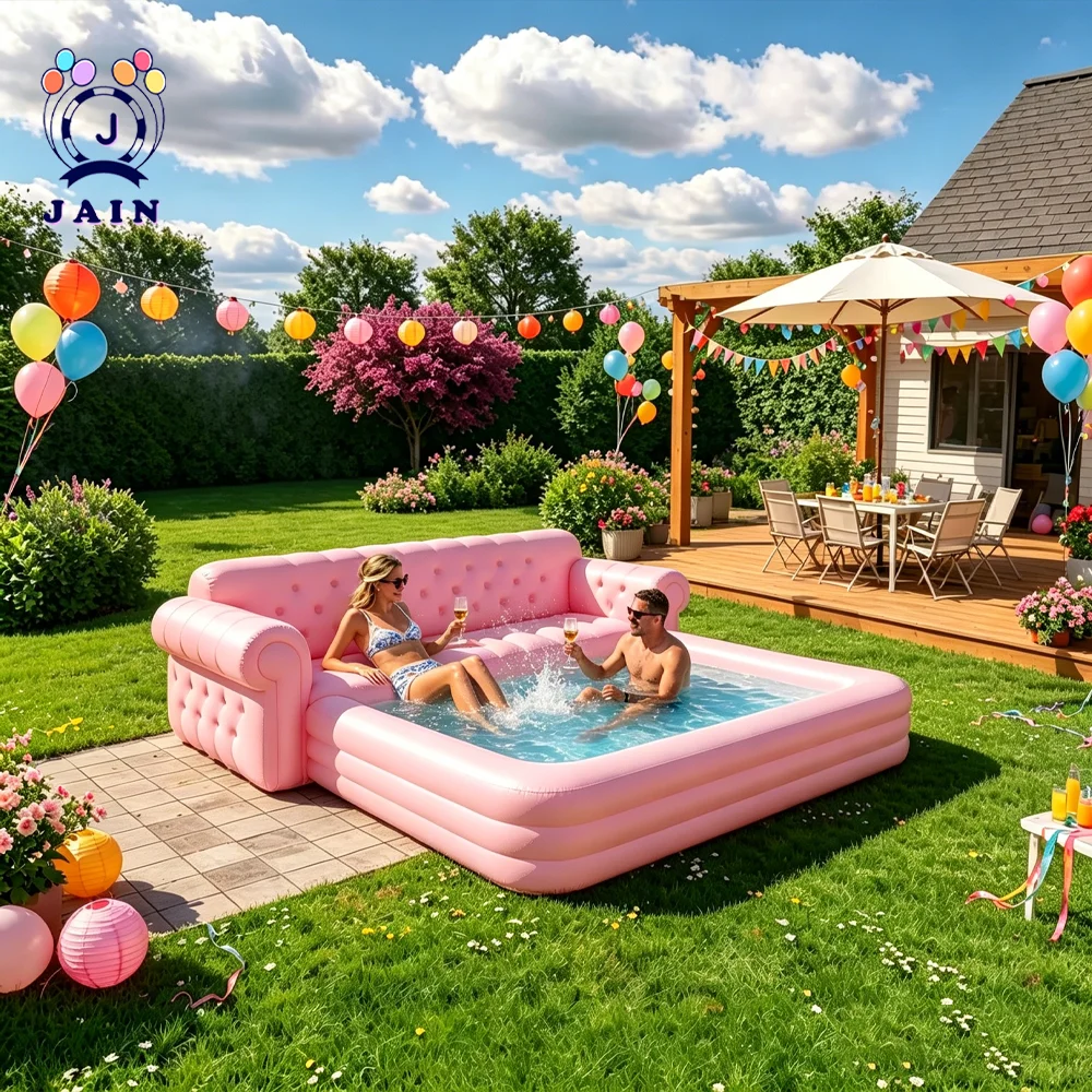 Inflatable Sofa Pool Party Seat Banquet Team Building Catering Water Bar Fun Relaxation Combines Custom Commercial