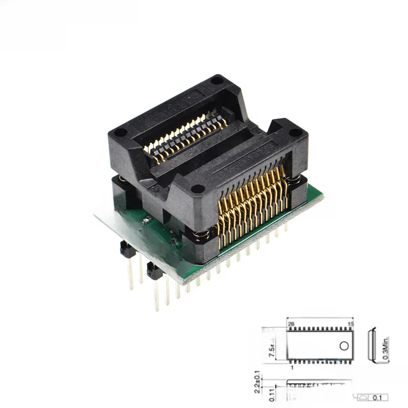 SOP28 DO DIP28 SOIC28 SOIC 28 programator gniazdo adaptera szerokość korpusu 7.5MM 300MIL IC SOCKET układ testowy konwertera — zdjęcie 2