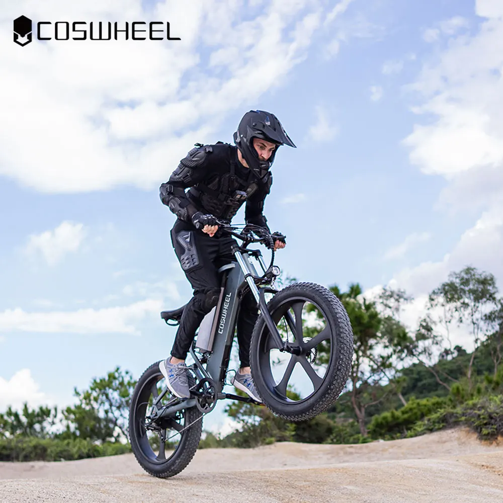 COSWHEEL 26Inch Electric Bike Off Road Mountain bike Electric Motorcyle Fat bike E Bike 1500w 48V 25Ah Removabel Battery