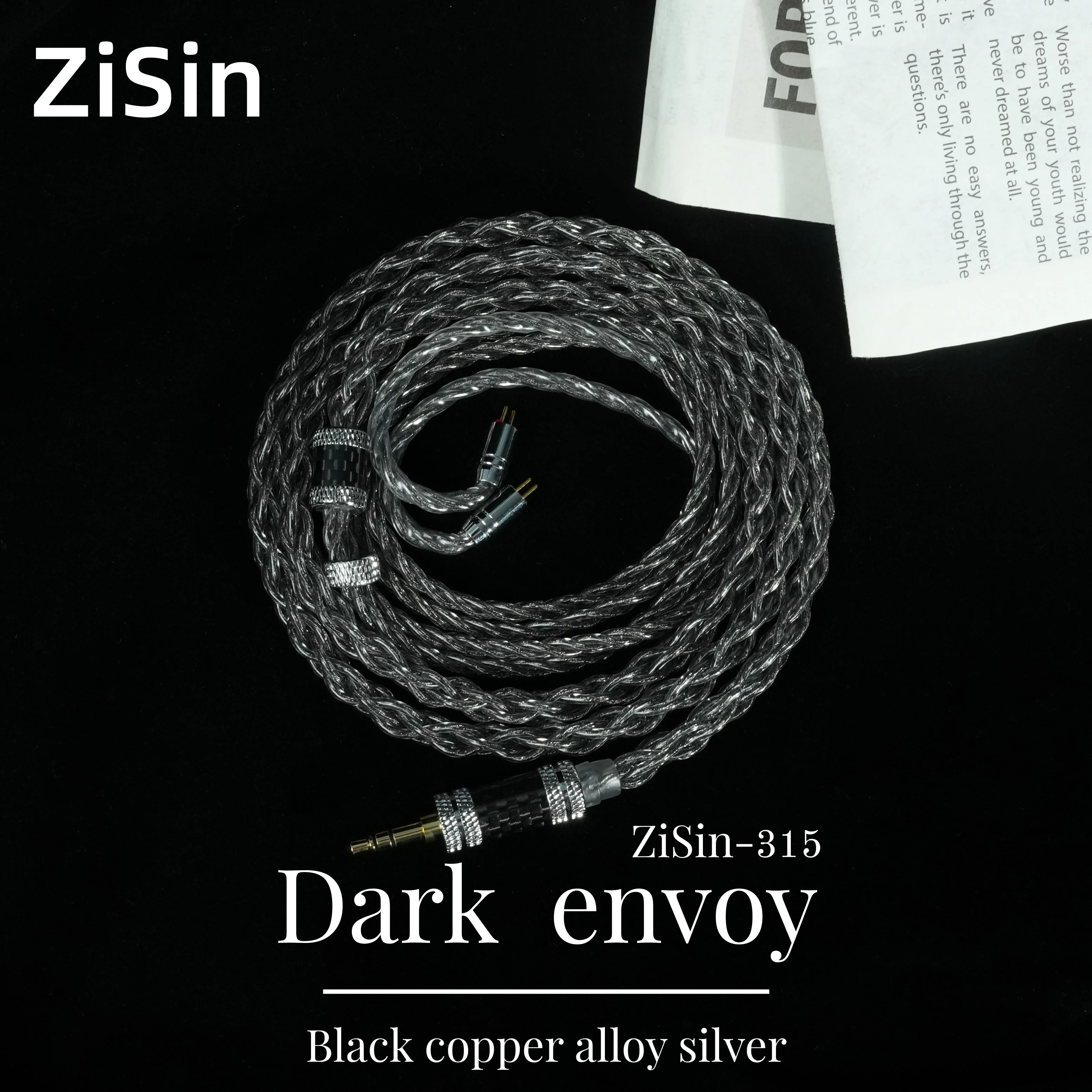 ZiSin-315 6-Core black In ear HIFI earphone upgrade cable 3.5/2.5/4.4mm MMCX 0.78 2Pin For DB3 Moondrop ZX2 ZAX2 IE500 400