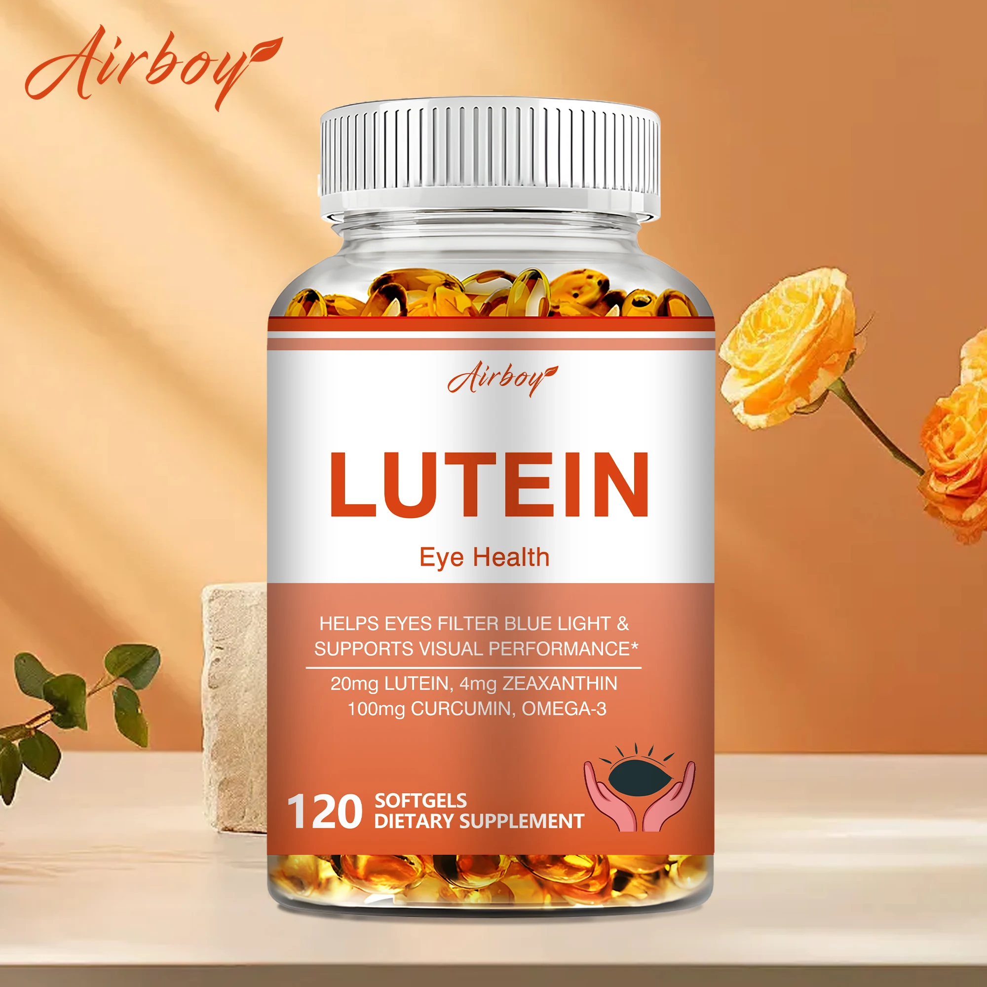 Lutein - Eye Health Supplement, Contains Lutein and Zeaxanthin, Supports Vision Health, Relieve Eye Fatigue - 120 Capsules