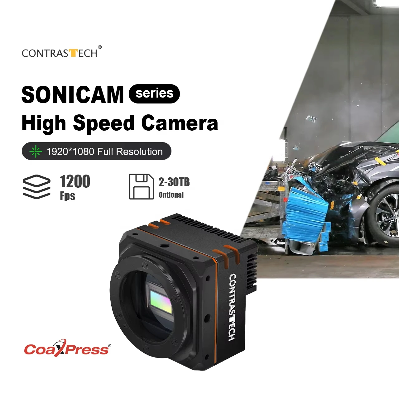 High Speed CoaXPress CXP Camera 3600fps Global Shutter High Bandwidth Fiber Optic Industrial Vision for PCB Printing Inspection