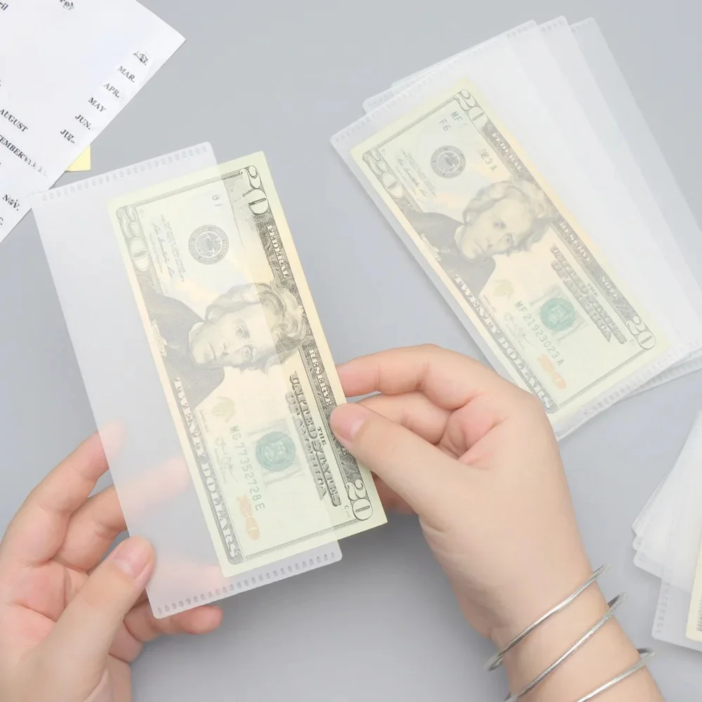 Sac de rangement de Protection d'argent sans trous, sac de rangement de remplacement pour carnet de notes économique, sac de classement de documents en feuille de PVC étanche