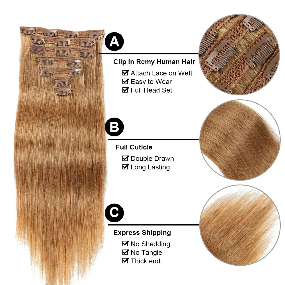 Clip In Hair Extensions Echt Menselijk Haar Onzichtbaar Braziliaans Maagdelijk Haar Natuurlijke Rechte Naadloze Clip In Human Hair Extensions