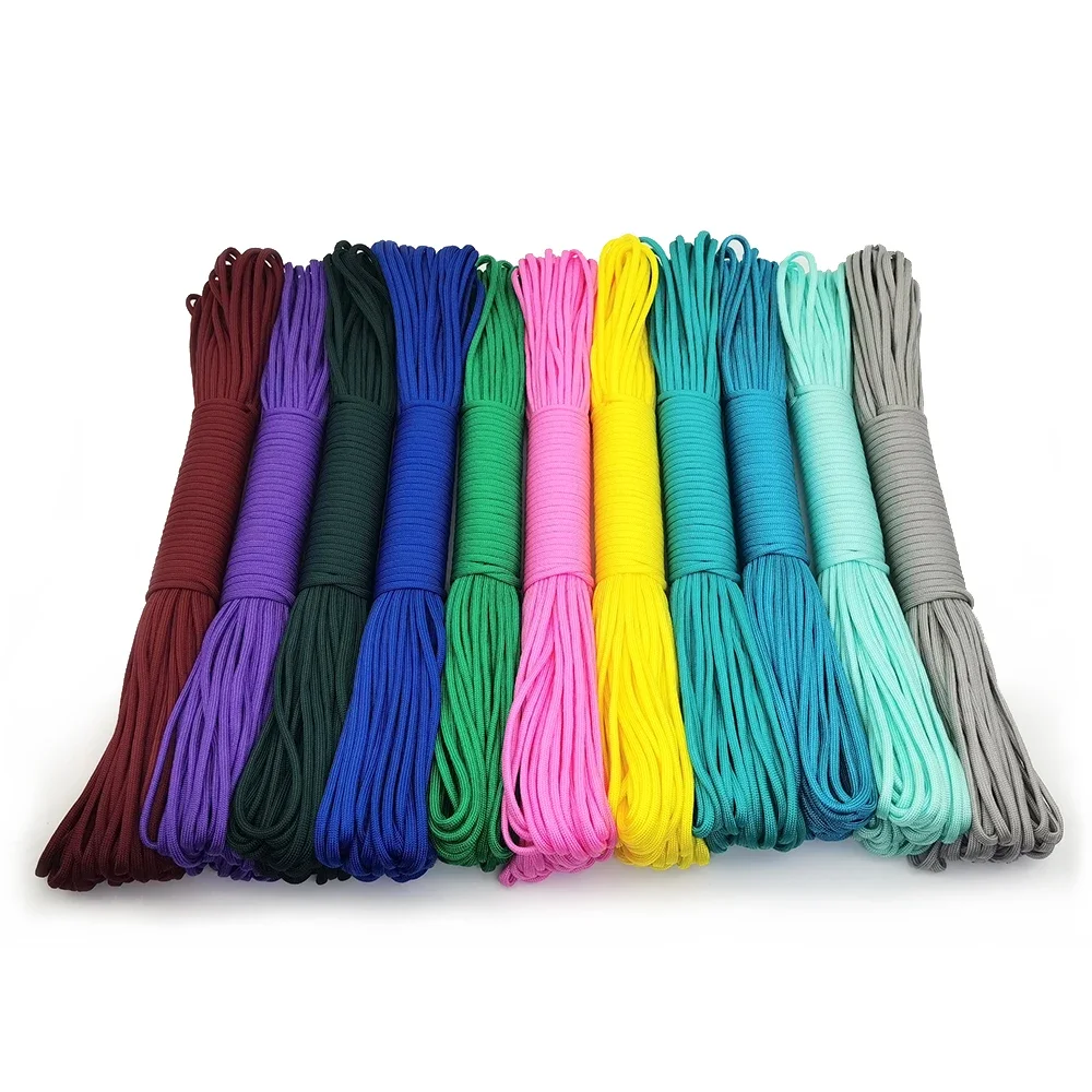 Diâmetro 4mm 5 10 20 31 metros 7 núcleos de suporte paracord pára-quedas cordão tenda corda para