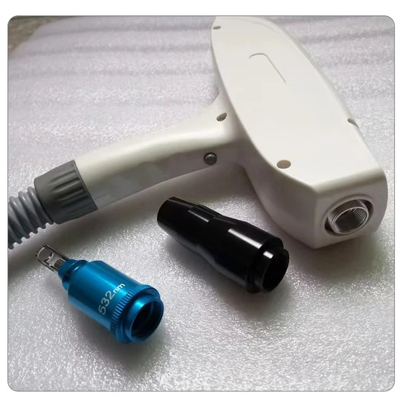 Beauty Machine Nd Yag Laser Handpiece With High-Energy Q-Switch Handle Included 3 Pcs Laser Treatment Head