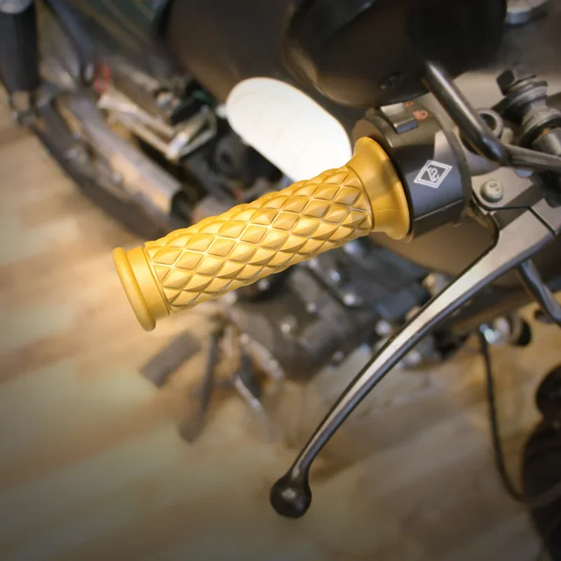 AliExpress Retro Rubber Motorcycle Handlebar Grips 7/8" 22mm Non Slip Motorcycle Handle Grips Compatible With ATV Motorbike Pit Bike