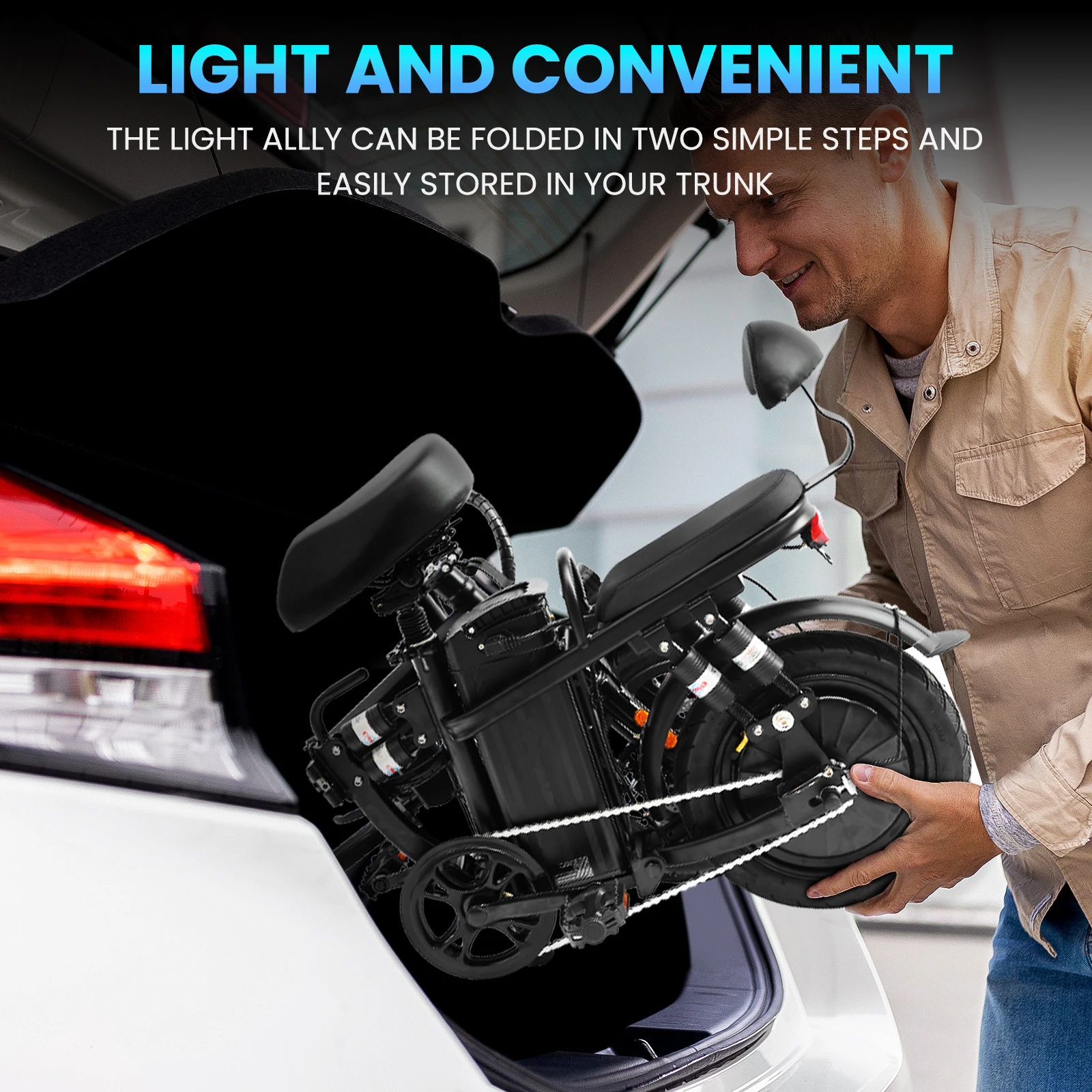 دراجة كهربائية سريعة السرعة قابلة للطي طويلة المدى دراجة كهربائية قابلة للطي محرك قوي سرعة سريعة 14 بوصة دراجة كهربائية