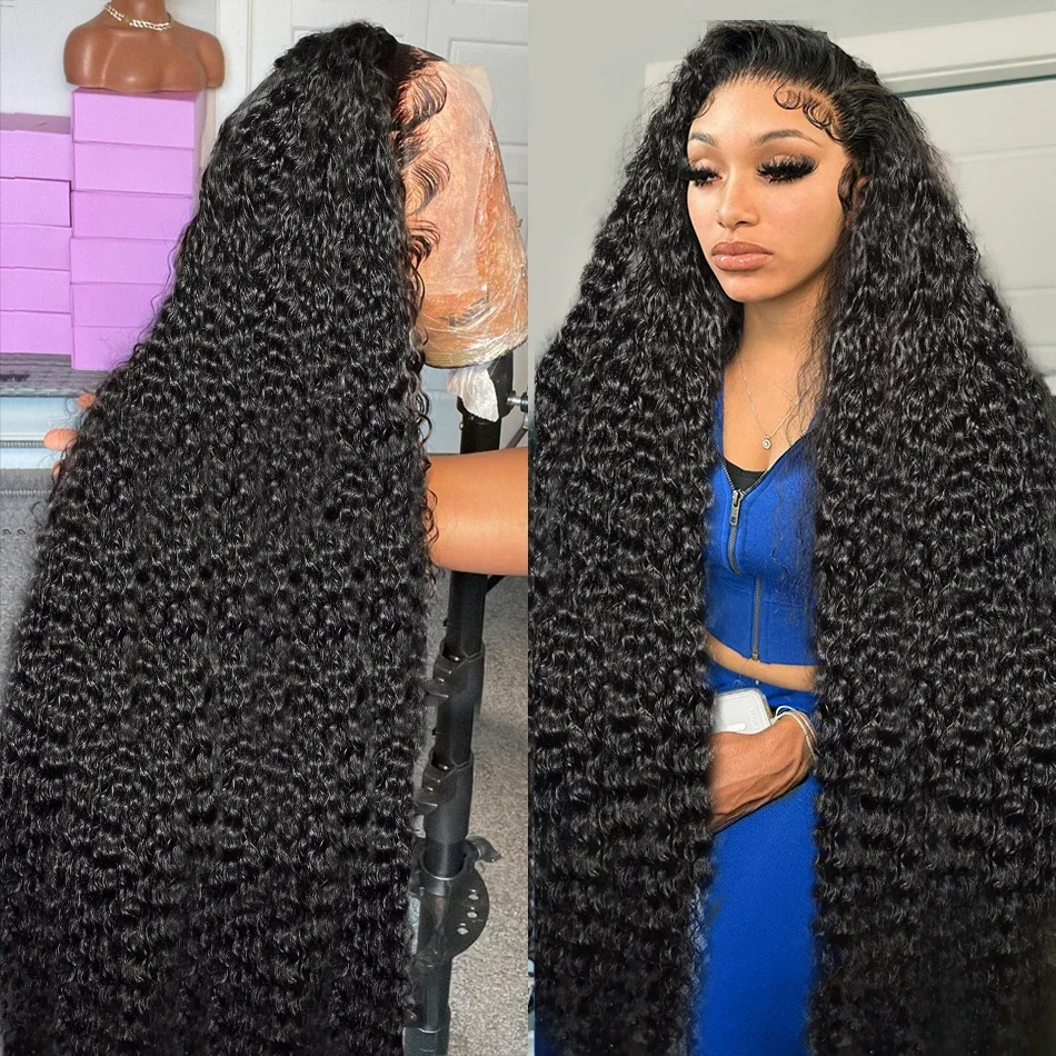 Rosabeauty Water Curly 30 inch Lace Front Human Hair Wig Brazilian Preplucked 13x6 Deep Wave Lace Frontal Wig 13x4 Hd Lace Wigs