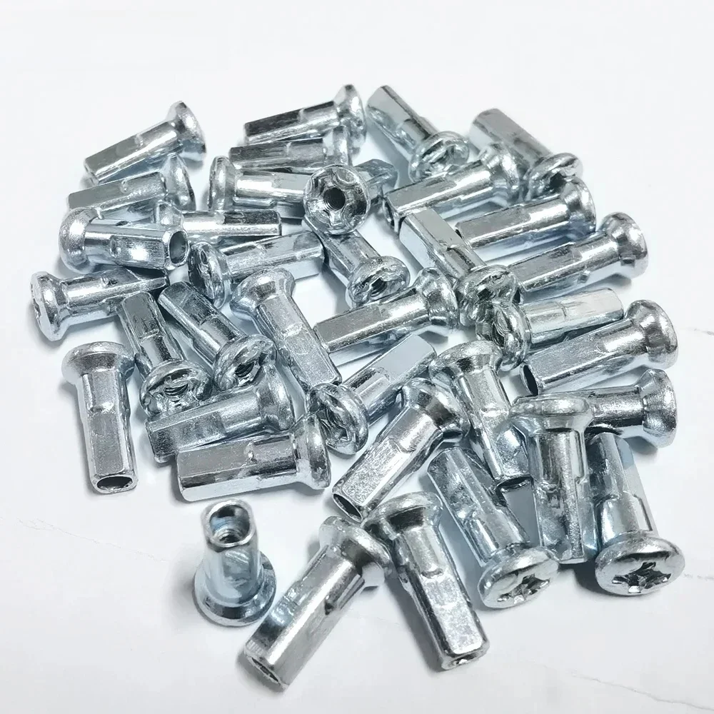 AliExpress 36pcs/lot Motocycle rims Nipples For Diameter 3.18-3.2mm 10G E-bike Spokes Sliver Color Spoke Caps