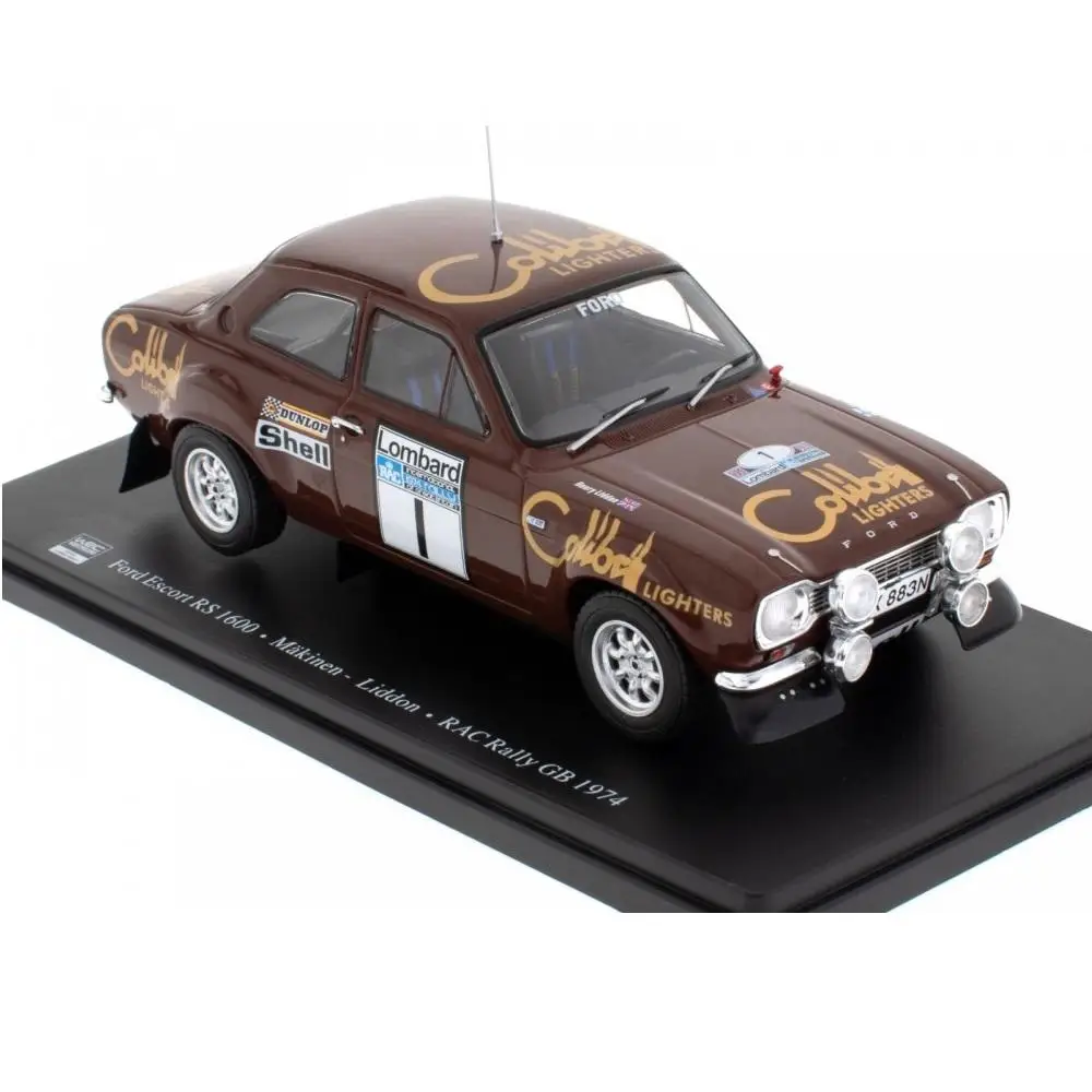 Salvat, conducteur de voiture de rallye finlandais Rs 1600 Rac Rally Gb 1974, échelle 1:24, miniature moulée sous pression, collection de championnat de rallye mondial Wrc, présentation en blister avec base d'identification