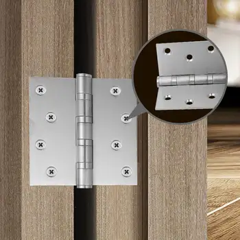 2個裝 4吋x4吋不鏽鋼滾珠軸承門鉸鏈 – 重型銀色合頁,附方角和螺絲 8 最佳銷售 重型鉸鏈 - №6