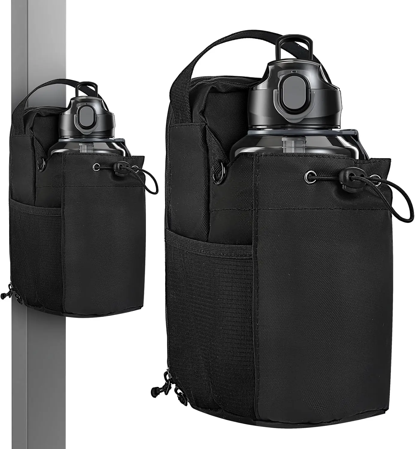 

Duozhan Magnetic Gym Bag with Water Bottle Holder, Gym Accessory Storage Bag with Magnetic Attachment, Water-Resistant Material, Adjustable Shoulder Strap, Multiple Pockets for Fitness and Training