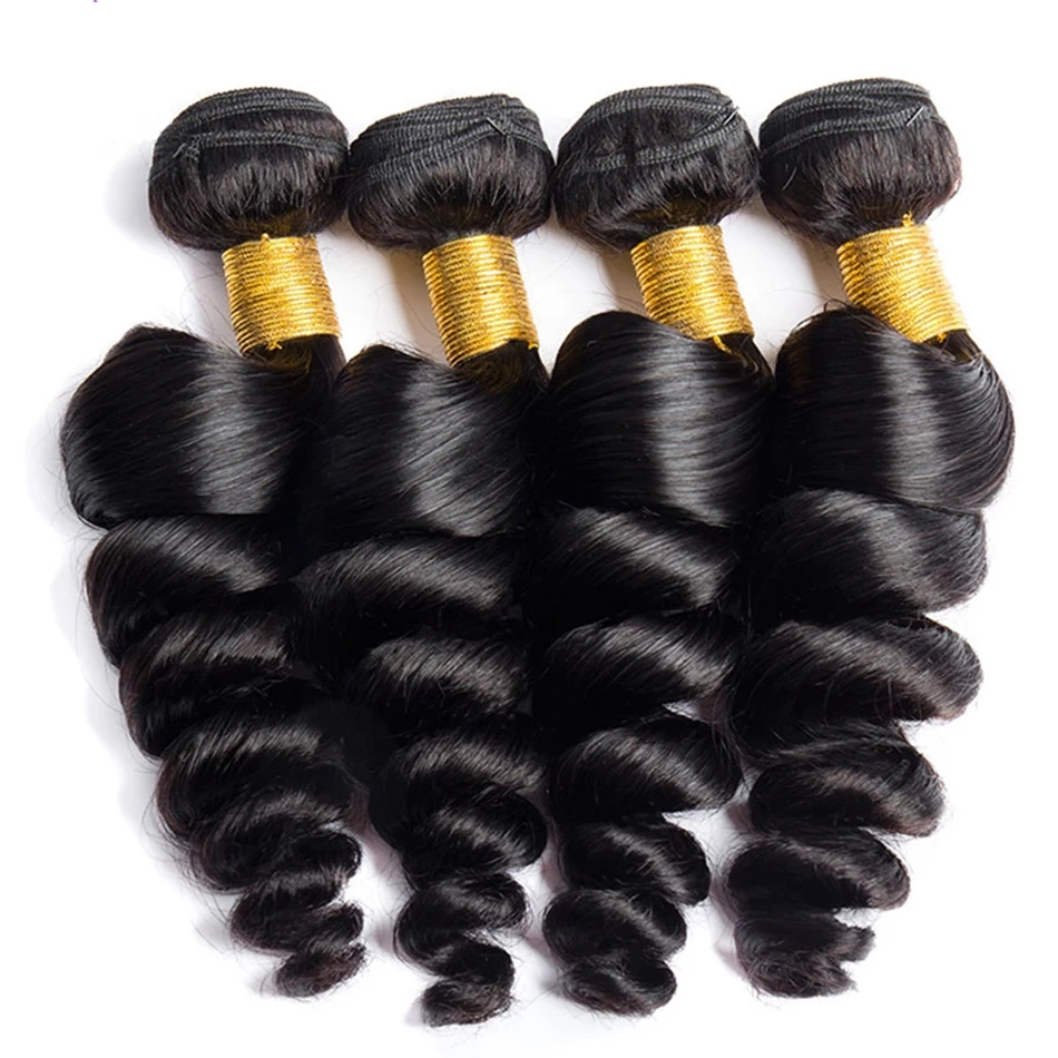 Peruvian Hair Bundles With Frontal Unprocessed Virgin Human Hair Closure and 3 4 Bundles Deal Loose Wave Bundles With Closure