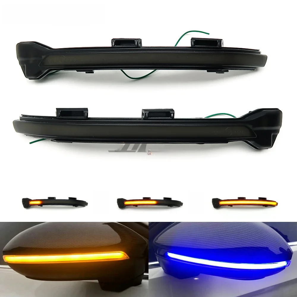 Dynamiczny kierunkowskaz LED Lusterko boczne Sekwencyjne światło kontrolne Do VW Golf 7 VII MK7.5 Jetta MK7 GTI R GTD GTE Touran — zdjęcie 2