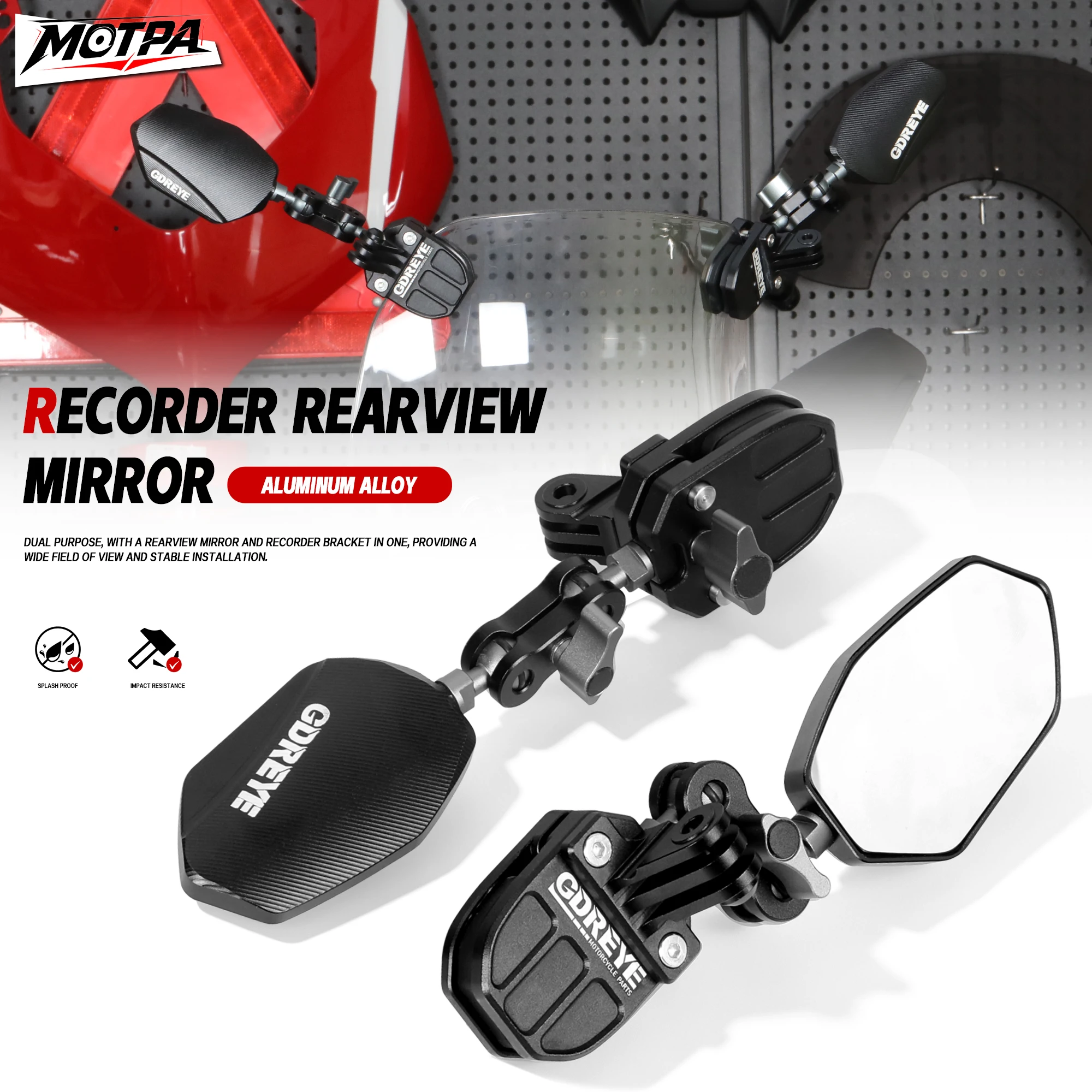 Motorcycle Accessories Wide angle rearview mirror Camera Mount For Royal Enfield Himalayan 450 2024 2025 2026