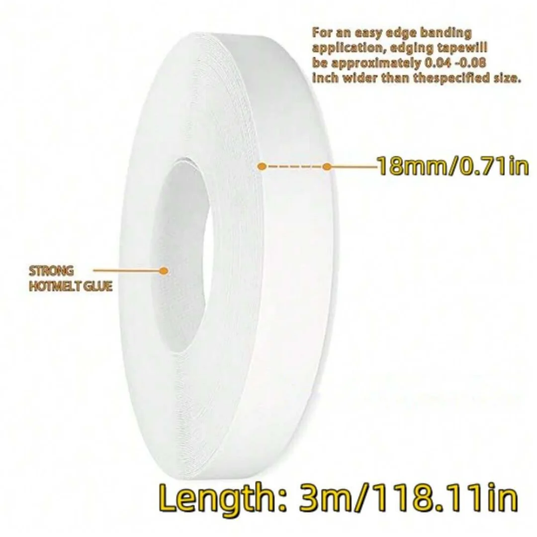 1pc 39.37/78.74/118.11oinch pre bonded veneer edge banding, used as solid wood tape for cabinet repair and furniture restoration