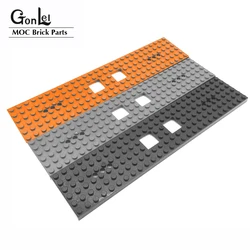 1 Piece High-Tech Parts 92339 Train Base 6x28 with Two 2x2 Cutouts and 3 Round Holes Each End Assembles Blocks Base Toys