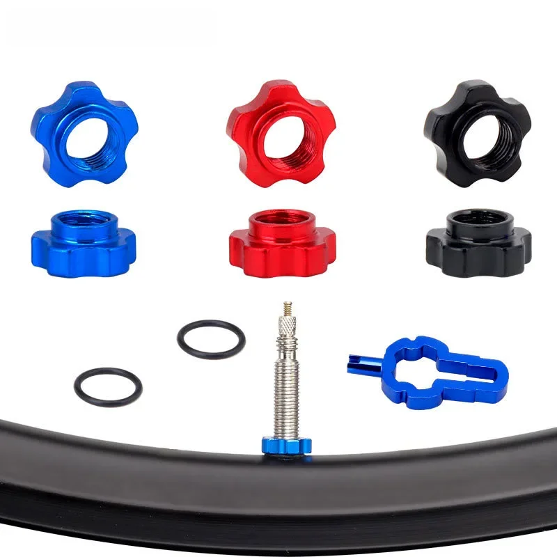 AliExpress NONE Toopre Bicycle Tubeless Presta Valve Schrader Conversion Nut Adapter MTB Bike Valve Rim Conversion Nut with Installation Wrench