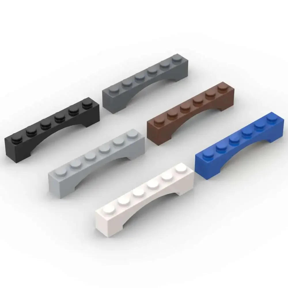 MOC – Kit de blocs de construction en arc 92950 1x6, 10 pièces, 3455, maison surélevée, briques, idée éducative, jouet à assembler, cadeau d'anniversaire pour enfants