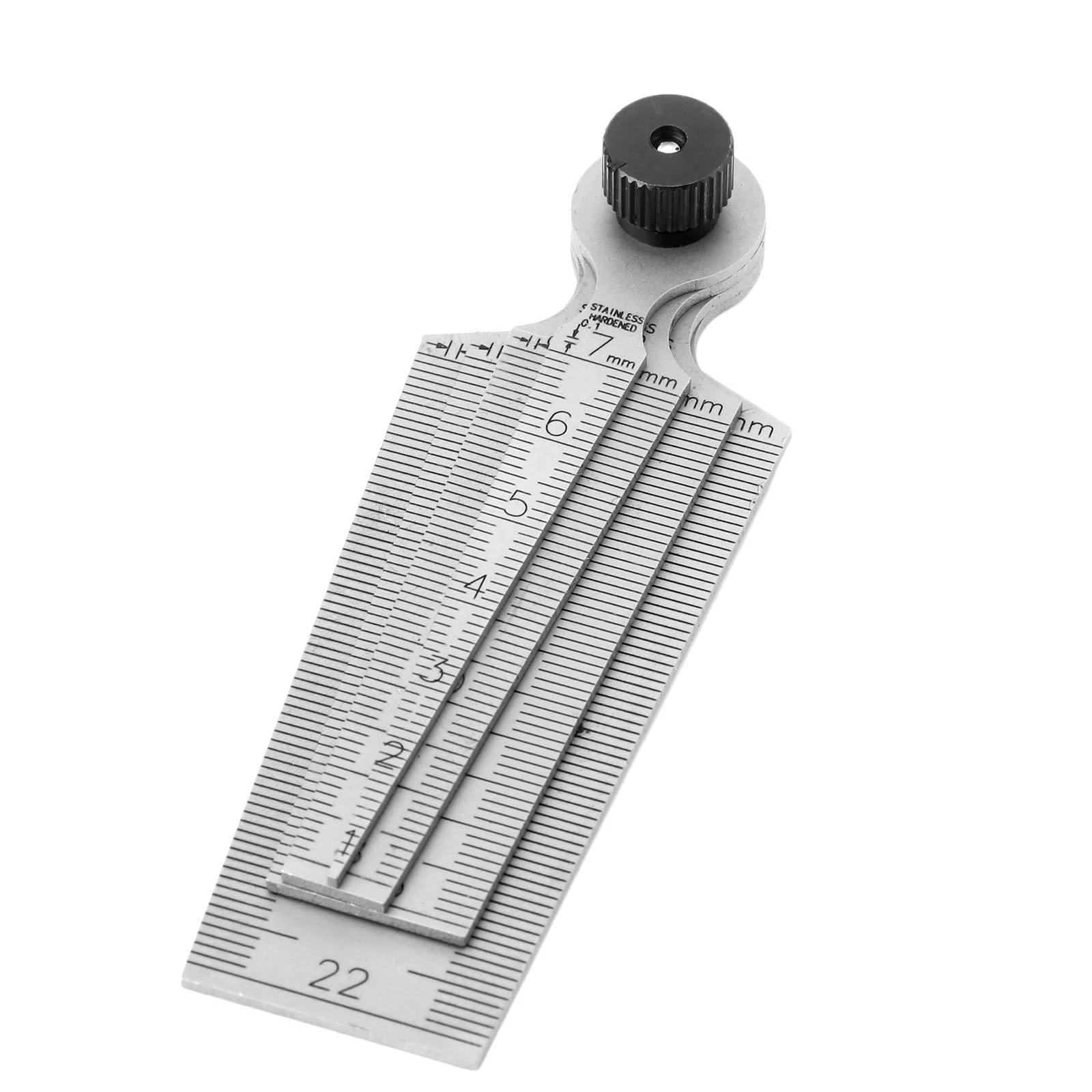 0-29mm Steel Metric Taper Gauge Aperture Scale Wedge Feeler Gap Ruler For Drill Hole Taper Measurement