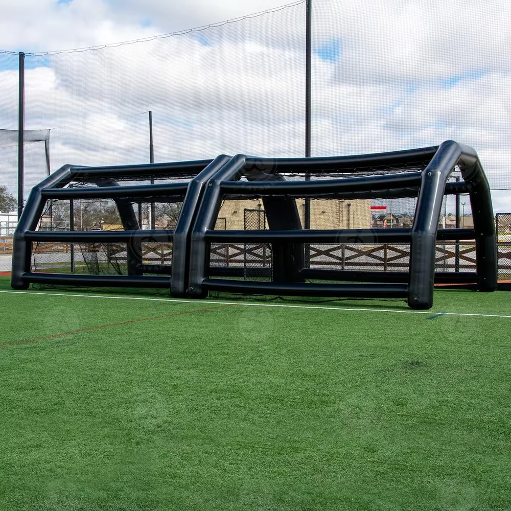 Gabbia da battuta gonfiabile per tenda da basket gonfiabile per campo sportivo da basket in PVC portatile commerciale con rete per gioco di macchie