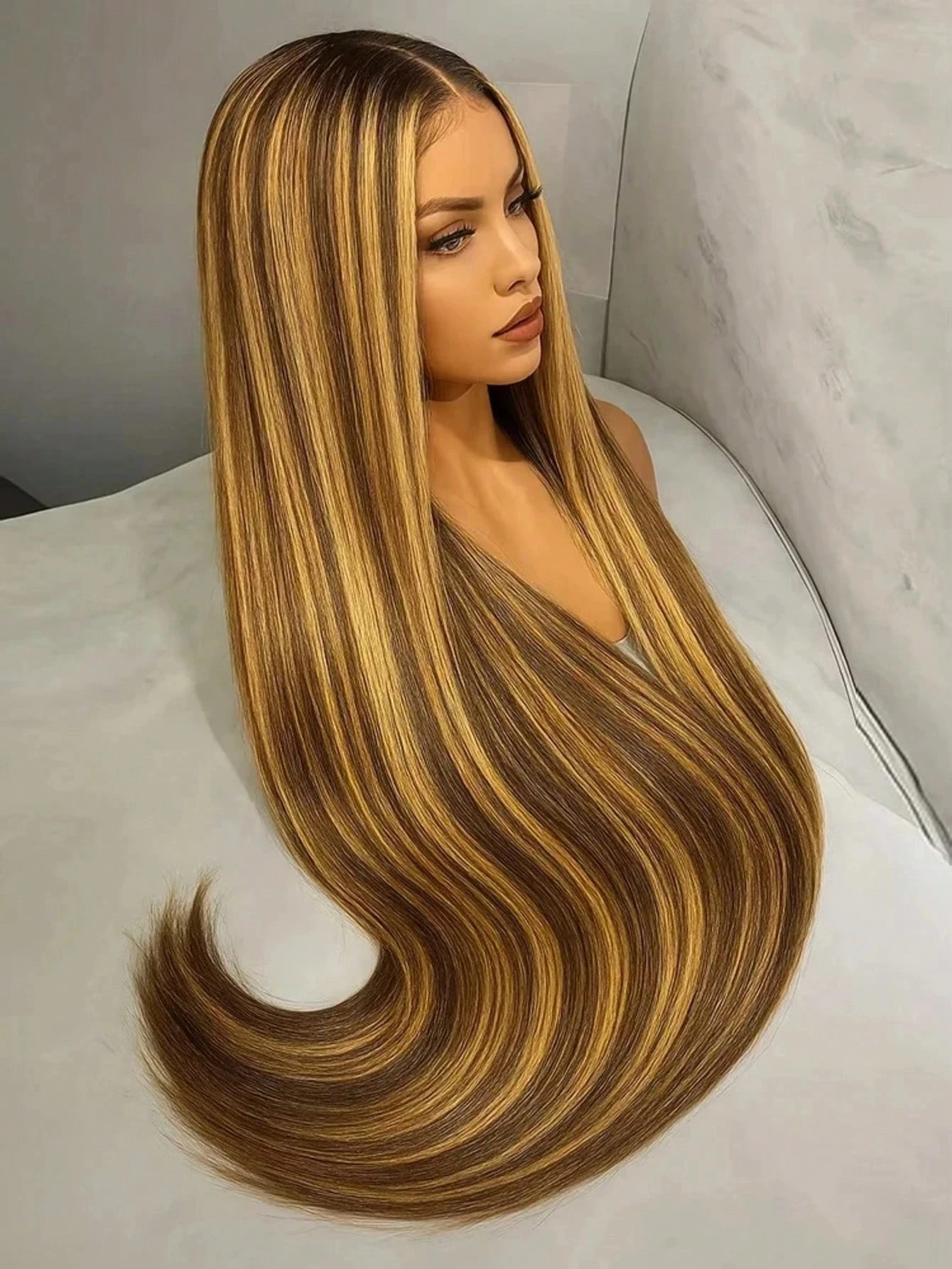 

40 44 дюйма 13x6 Hd Bone Прямые кружевные фронтальные парики из натуральных волос Бразильские цветные блики Ombre Raw 360 Полный парик шнурка Человеческие волосы