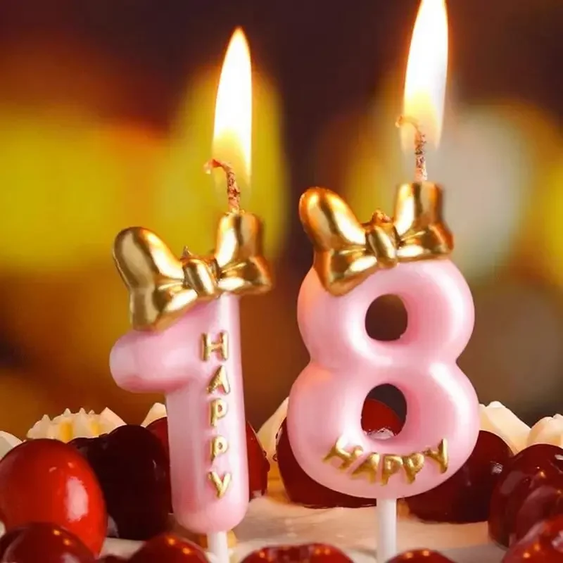 Kerze rosa Geburtstag Kerze Mädchen glücklich Mickey Minnie Geburtstags torte Topper Backen Feier