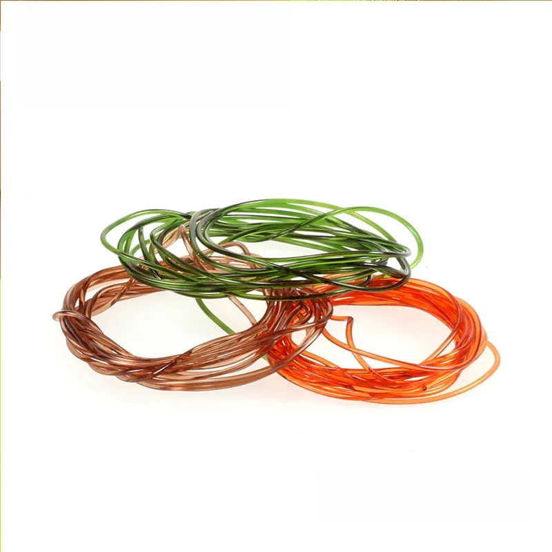 Pack Premium de 3 mètres pour attacher les mouches, emballage du corps, côtes rondes en verre, diamètre 0.8mm 1mm, matériaux pour attacher des mouches en dentelle extensible segmentée et vitreux