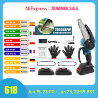 6 Inch Brushless Chain Saw Mini Handheld Pruning Chainsaw Woodworking Electric Saw Cutting Power Tool for Makita 18V Battery
