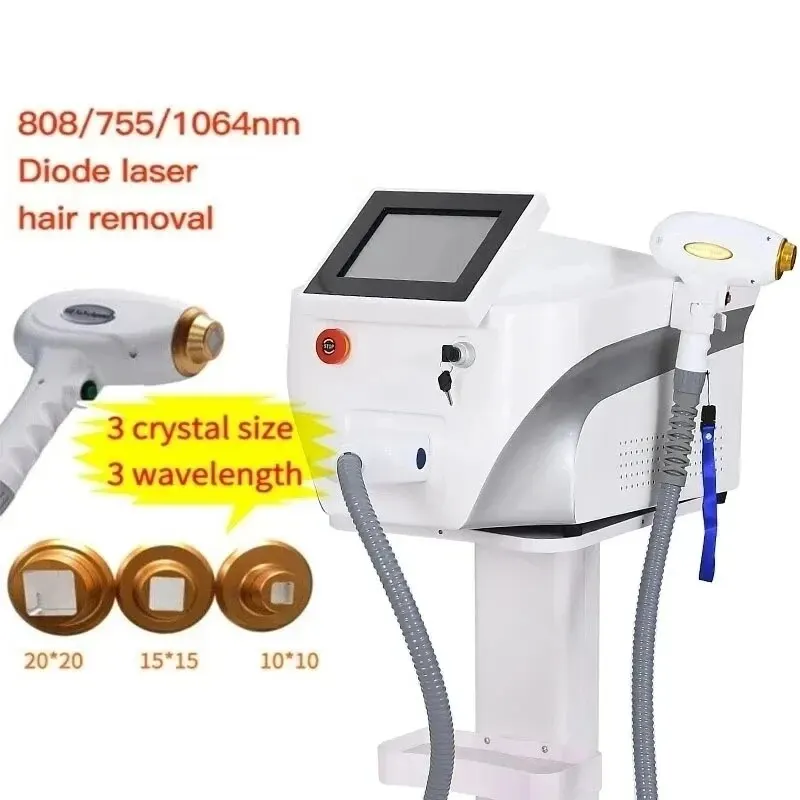 Diode Laser Hair Removal Professional Machine 3 wavelength Laser 755 808 1064 Platinum Salon Spa Equipment Titanium 3500w New