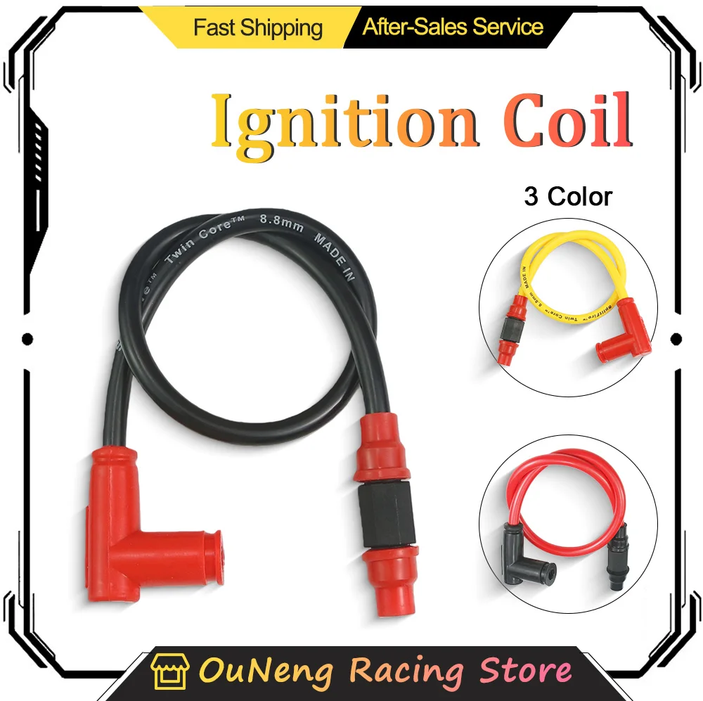 

Motorcycle Ignition Coil Spark Plug Iridium Power Cable 8.8mm For KTM Kawasaki Suzuki Honda Yamaha ATV Dirt Bike Universal Parts