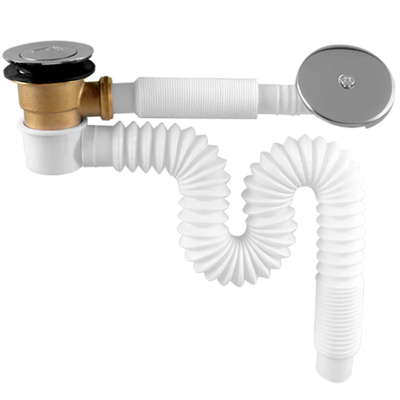 Accessori per scolapiatti per vasca da bagno 40/45/60/68mm valvola di scarico per deodorante per vasca in legno con nucleo rimbalzante interamente in rame