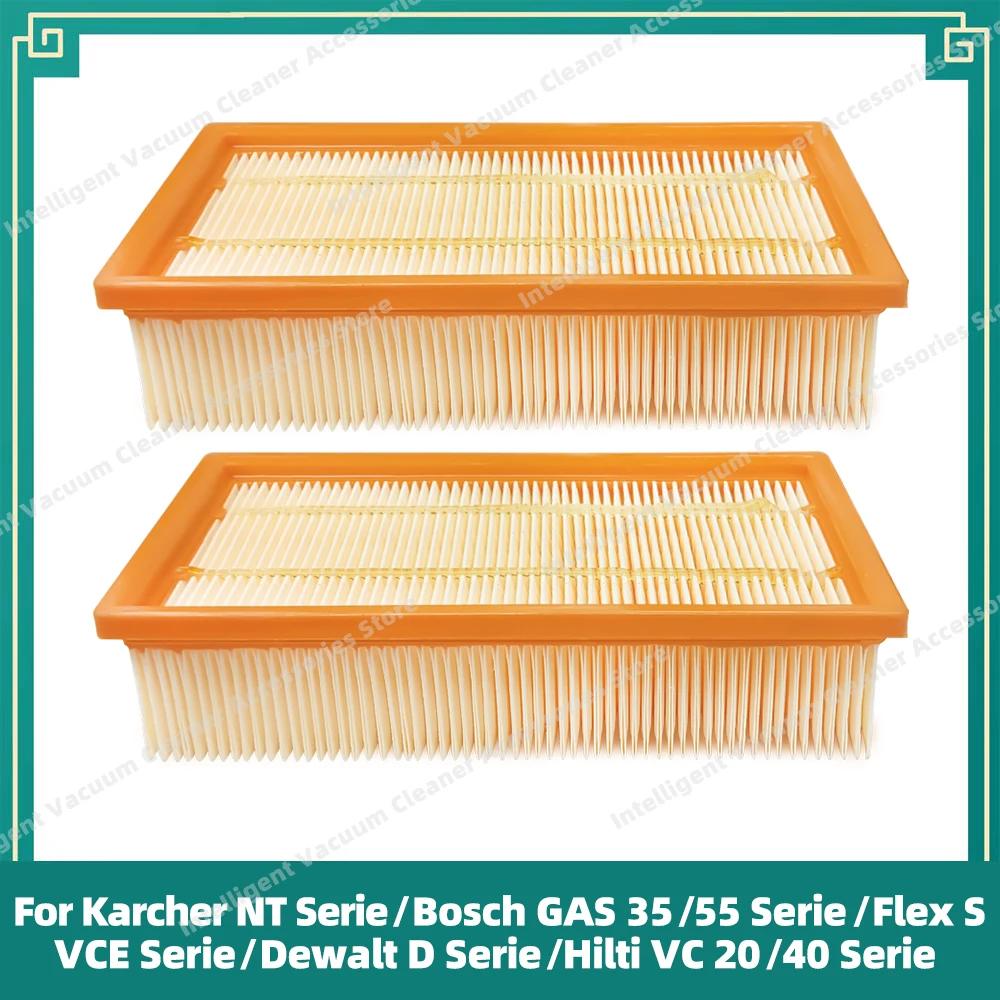 Filter Compatible For Karcher NT25, NT35, NT361 ECO, Bosch GAS 35/55, Flex S 36/47, VCE 35/45, Dewalt D27900, Hilti VC 20/40