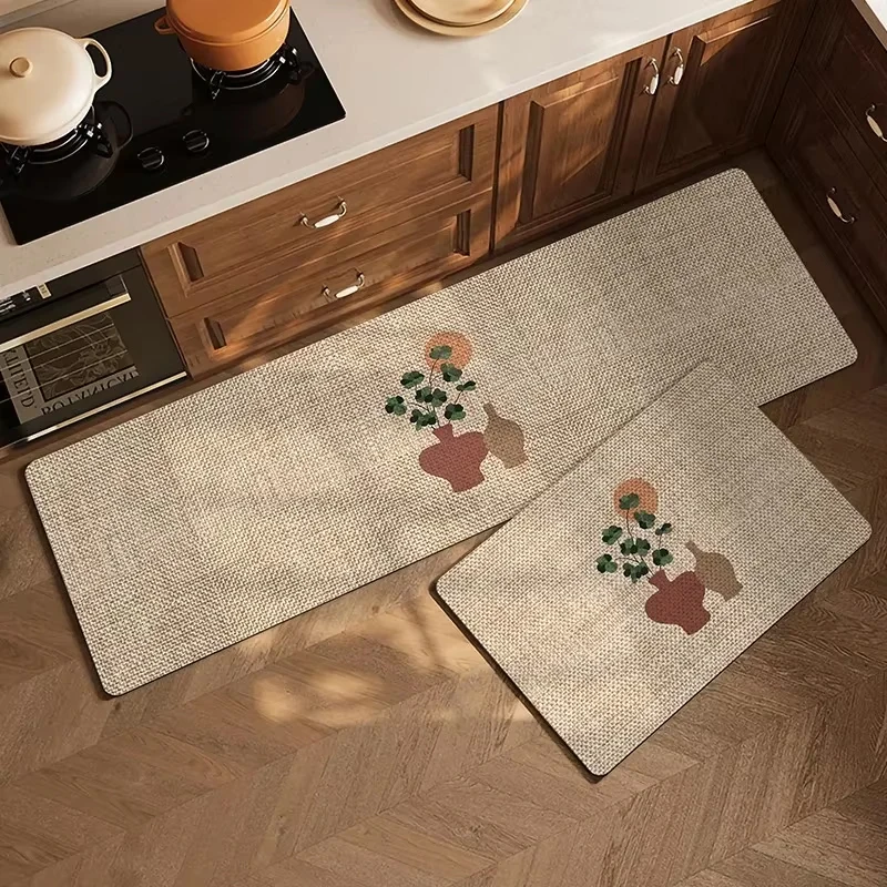 

Carpet for Kitchen Floor Mat Absorbent Rug Soft Diatom Mud Anti-slip Foot Mats Home Decoration Non-slip Area Rugs 주방 카펫