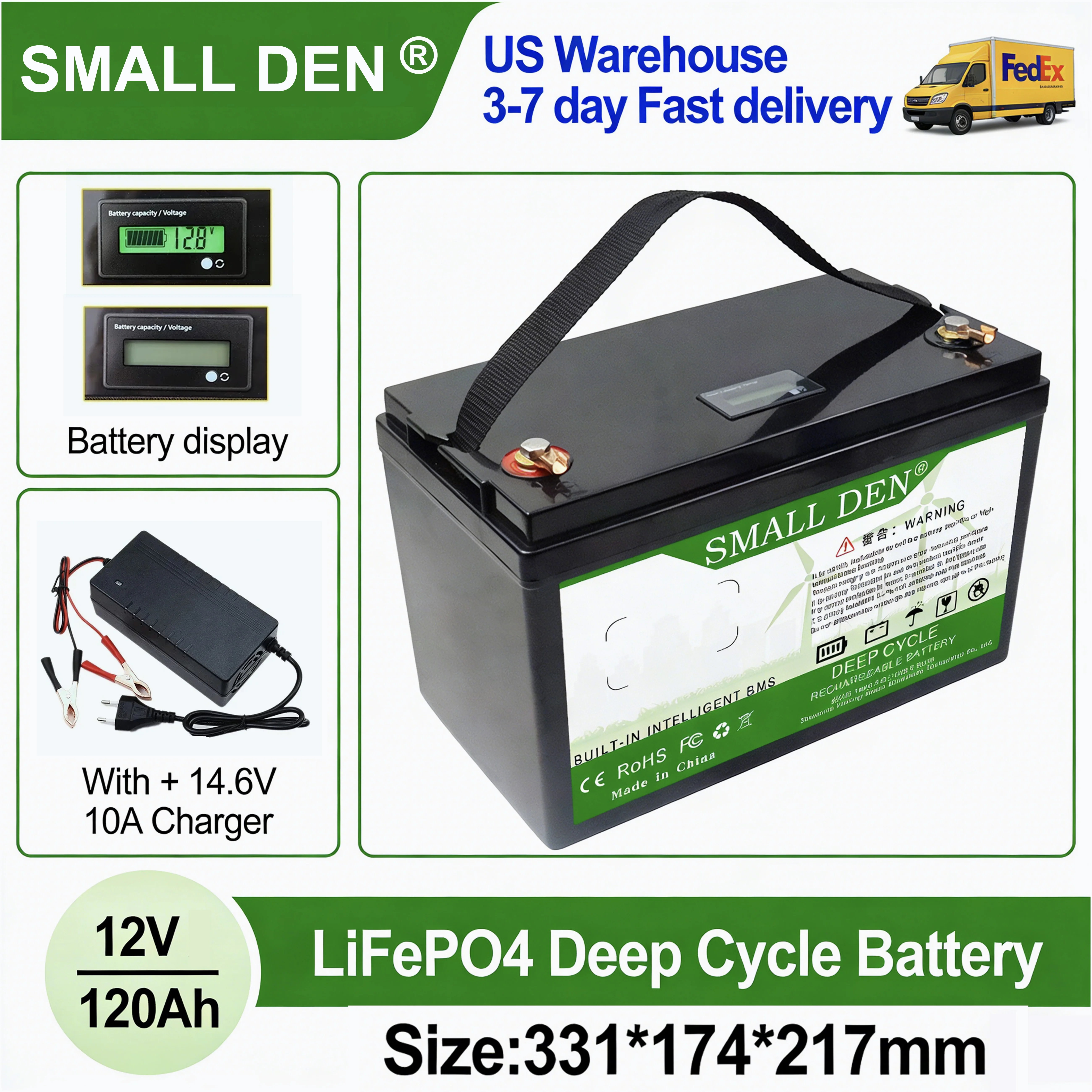 12V 120Ah Lifepo4 B…