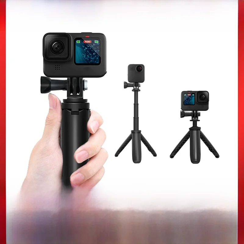 Mini versenkbare Selfie Stick faltbare tragbare Stativ für Go Pro Hero11 10 9 schwarz Sitzung Osmo