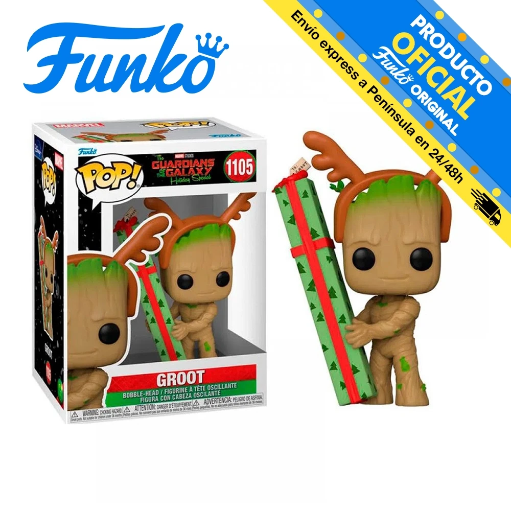 Funko Pop! Guardians of the Galaxy-Groot special Christmas, 64332, 1105, original, toys for boys, girls, gifts, collector, figures, dolls, shop, with box, new, man, woman, official license