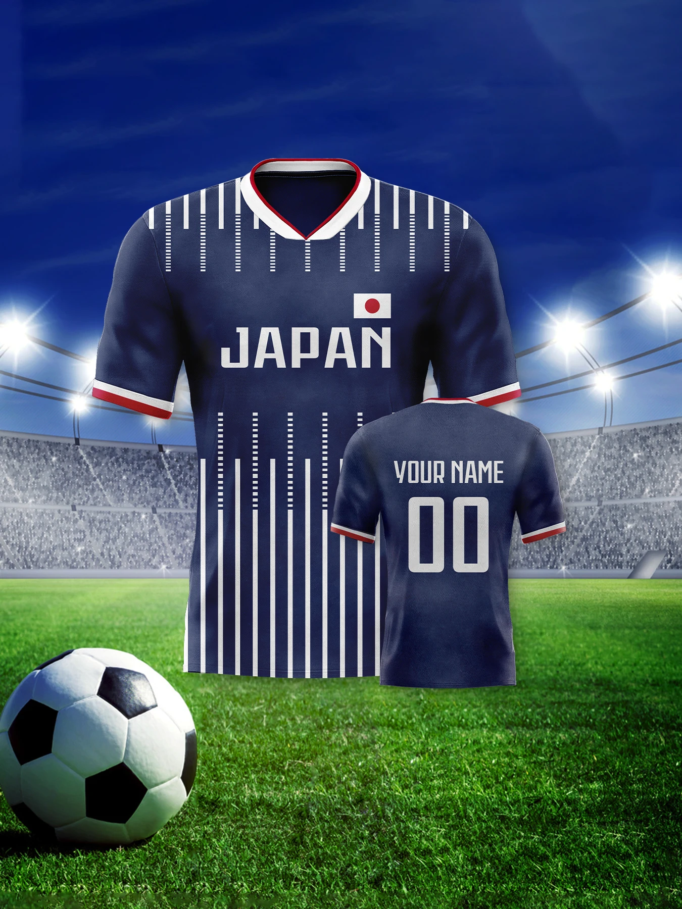 Custom Japan Football Jersey Personalized Name Number Soccer Shirt National Team Jerseys for Men Women Kids view 5