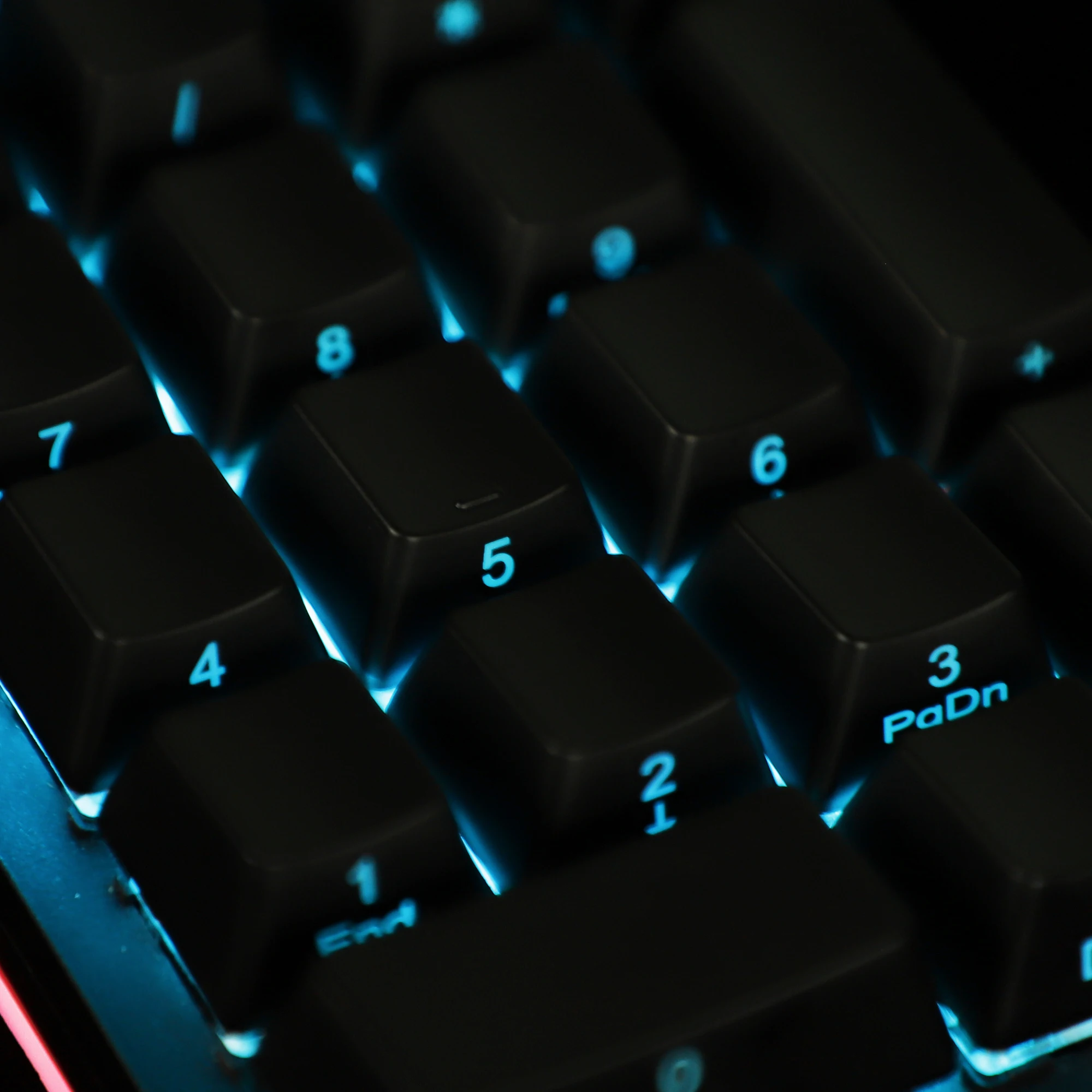 YMDK 21 Key ABS Shine Through ABS Side-Lit Side Printed Keycap For MX Switches Mechanical Keyboard Numpad
