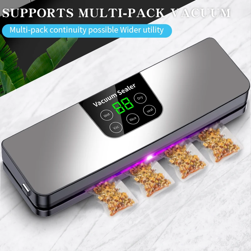 Electric Vacuum Sealer 65KPA Strong Vacuum Food Storage Seal Built-in Cutter 30CM Kitchen Food Sealing Vacuum Packaging Machine view 5