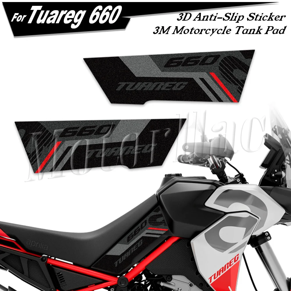 3M Motorcycle Side Tank Pad Anti-Slip Sticker Gas Knee Grip Protection Decal Accessori For Tuareg 660 Tuareg660 2022-2025 2024