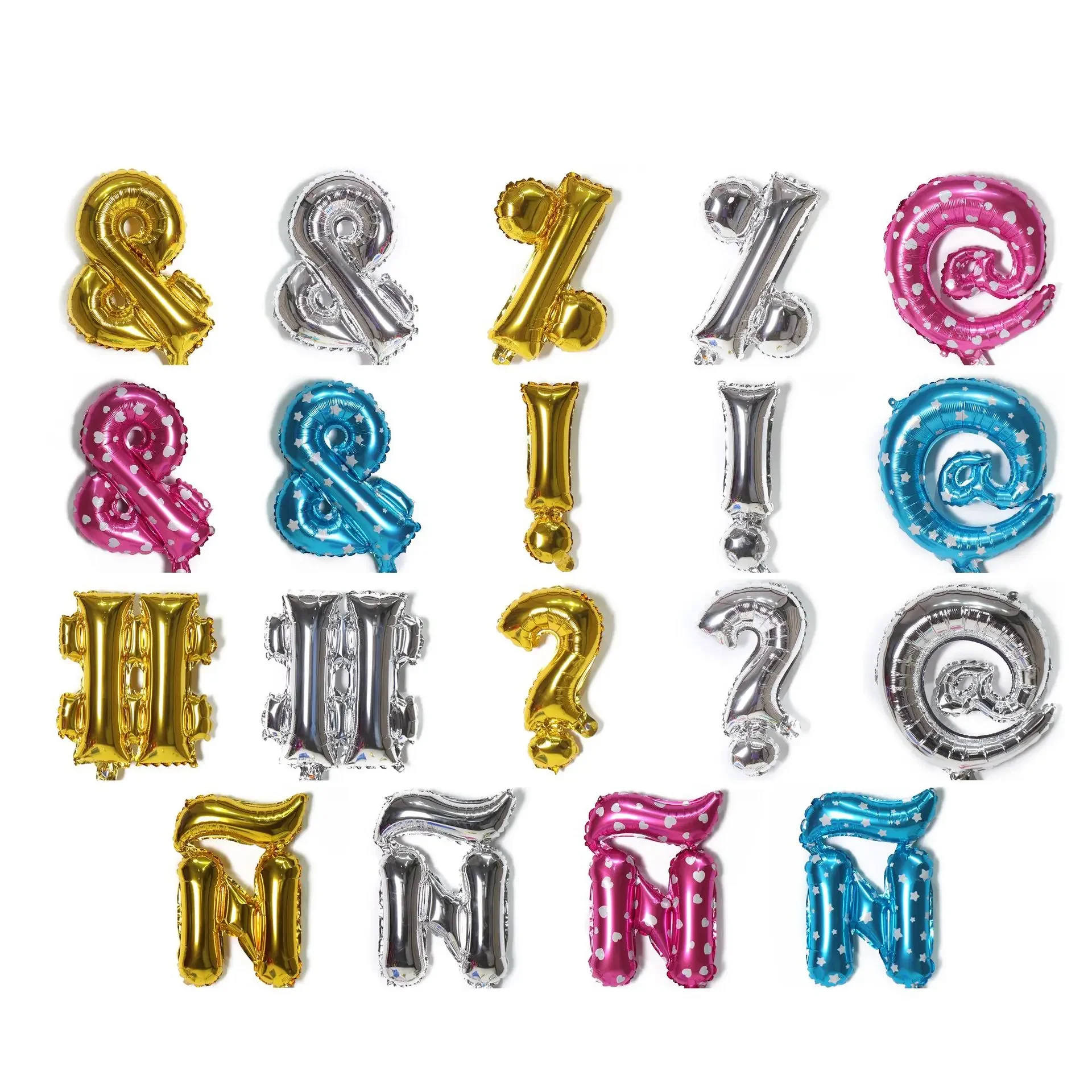 Ballon en film d'aluminium avec symbole de 16 pouces, 2 pièces, marque d'exclamation, forme de marque de question, décoration de banquet de fête d'anniversaire